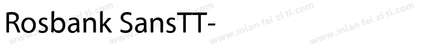 Rosbank SansTT字体转换